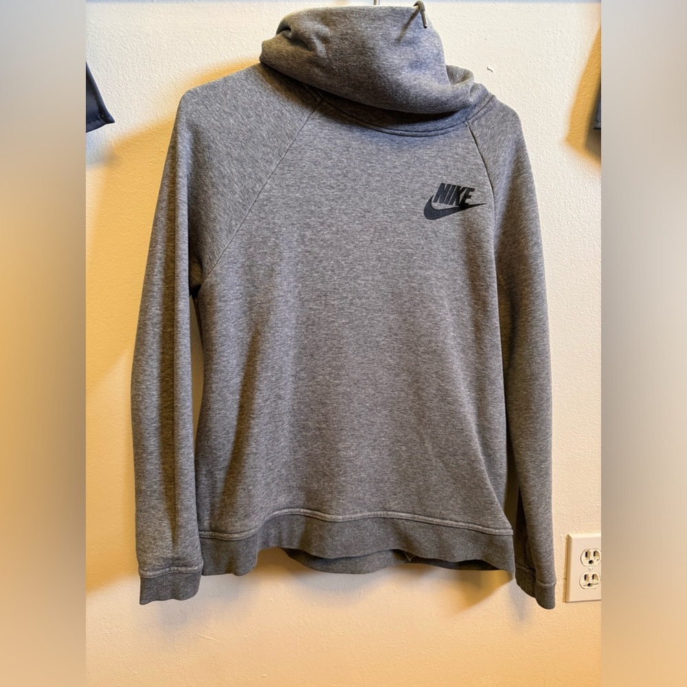 Grey Nike Scoop Neck Hoodie